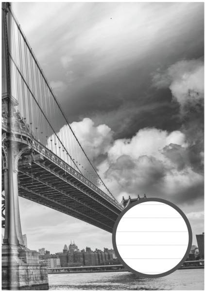 Kladde A5, liniert, blau weiß, 96 Blatt