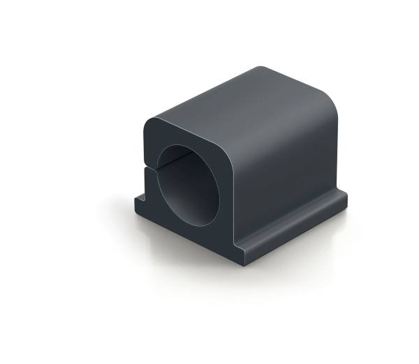 Kabel Clip CAVOLINE CLIP PRO 2 25 x 25 x 20 mm, graphit, Kunststoff, 4 Stück®