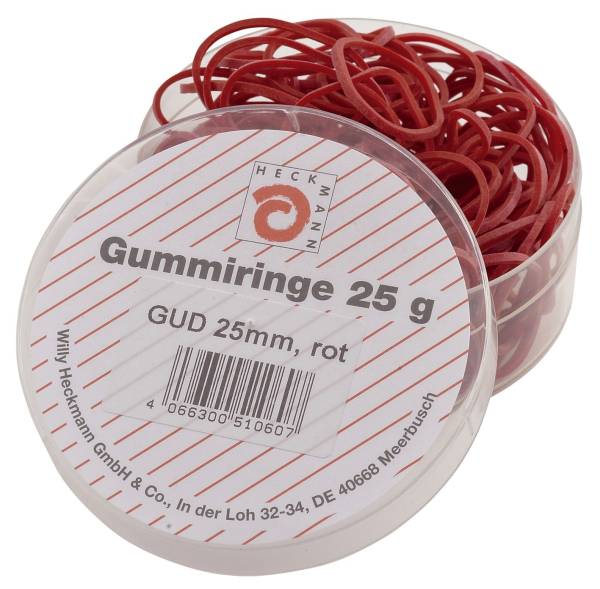 WIHEDÜ Gummiringe 25mm 25g rot 510.060 i.Dose