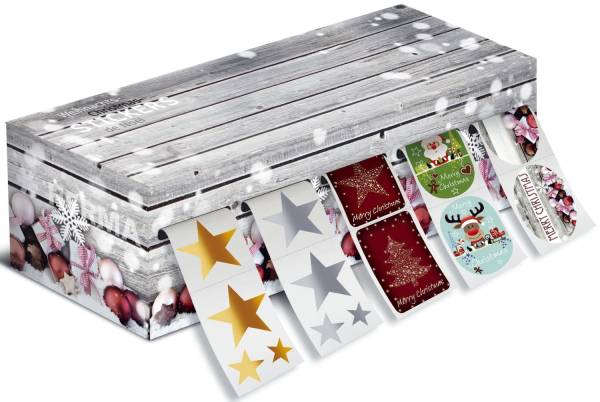 HERMA Weihn.Sticker 5er-Box Set 2 sort. 15131 Rolle