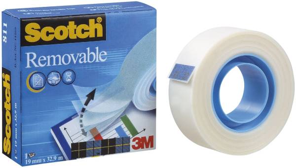 Klebeband Magic 811, Zellulose Acetat, unsichtbar, wieder ablösbar, 33 m x 19 mm