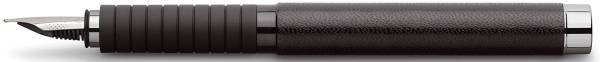 FABER CASTELL Füller F Leder schwarz 148831 Basic Bl.